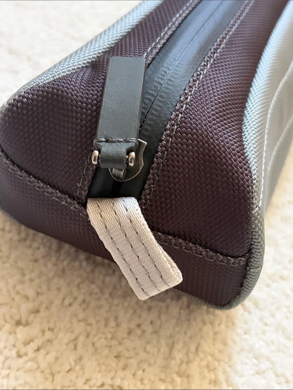 Tumi Gray and Black Slim Nylon Men’s Toiletry Pouch